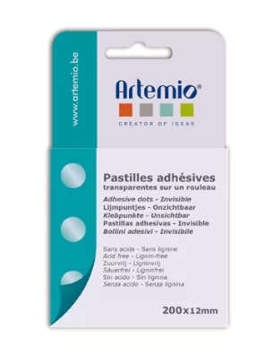 COLLES : Pastilles adhésives 3D transparentes 'Artemio' 12 mm Qté 200
