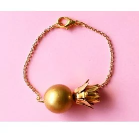 IDEES CREATIVES : Tuto : Réaliser un bracelet ananas doré, par Gwladys