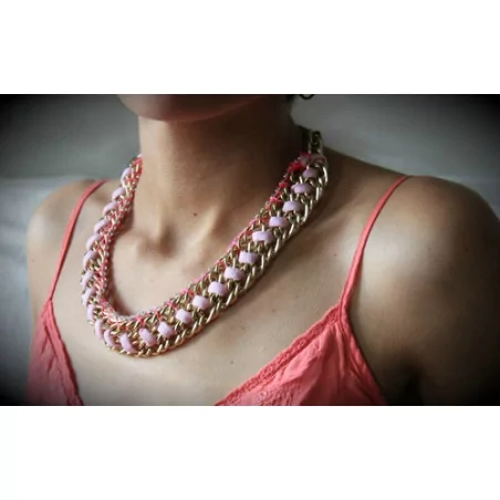 IDEES CREATIVES : Tuto : Réaliser un collier d'été, par Mademoiselle M