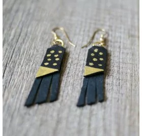 IDEES CREATIVES : Tuto : Réaliser des boucles d'oreilles en cuir, par J'adore le DIY