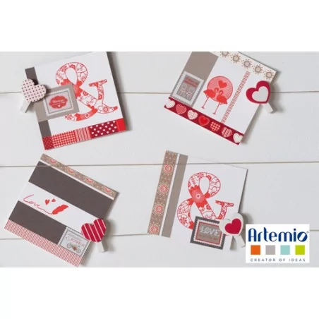IDEES CREATIVES : Tuto : Réaliser une carte pleine d'amour, par Artemio