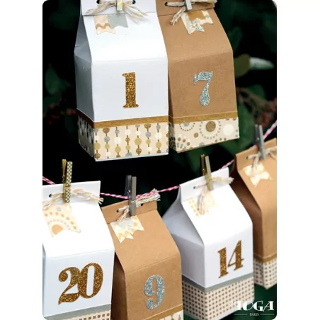 IDEES CREATIVES : Tuto : Réaliser un calendrier de l'avent "boîte de lait", par Toga