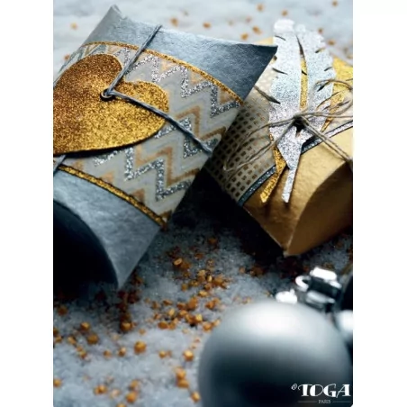 IDEES CREATIVES : Tuto : Réaliser des pillow box or et argent, par Toga
