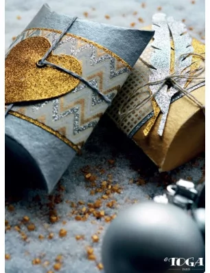 IDEES CREATIVES : Tuto : Réaliser des pillow box or et argent, par Toga