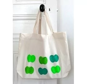 IDEES CREATIVES : Tuto : Customiser un cabas avec une pomme, par Pébéo