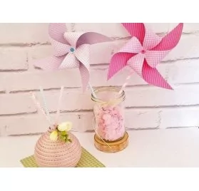 IDEES CREATIVES : Tuto : Réaliser des moulins à vent girly, par Violette Factory