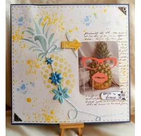 IDEES CREATIVES : Tuto : Réaliser une page avec un ananas, par Stéphanie T