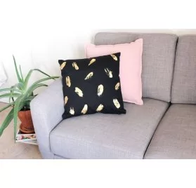 IDEES CREATIVES : Tuto : Réaliser une taie de coussin à la feuille d'or, par Hi Laydays