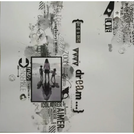 IDEES CREATIVES : Tuto : Réaliser une page de scrap' en noir et blanc, par Audrey