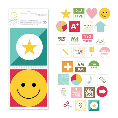 Bonnes affaires -70% : Cartes 7.6x7.6 cm 'Studio Calico - 7 Paper' Darcy Qté 30
