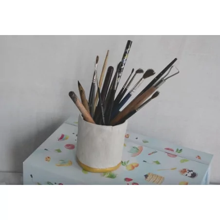 IDEES CREATIVES : Vidéo - Réaliser un pot à pinceaux inspiration Kintsugi, par Studio Cyanotype