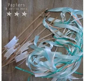 IDEES CREATIVES : Tuto : Réaliser des bâtons de rubans pour célébrer les mariés, par Laure