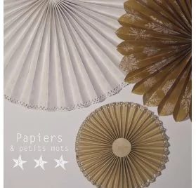 IDEES CREATIVES : Tuto : Réaliser des rosaces de papier avec un contour en dentelle, par Laure