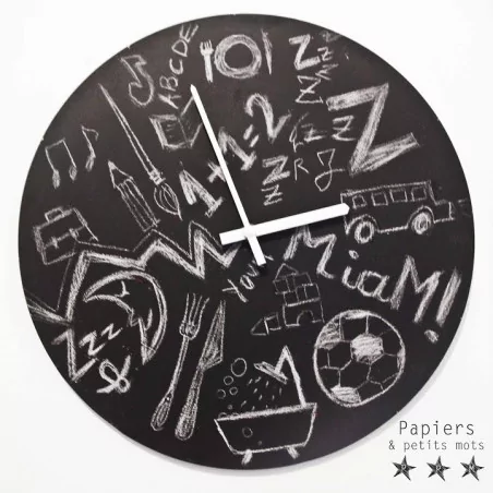 IDEES CREATIVES : Tuto : Réaliser une horloge à gribouiller, par Laure