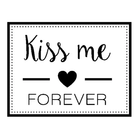 SCRAPBOOKING : Tampon bois 'Artemio - Kiss Me' Kiss Me