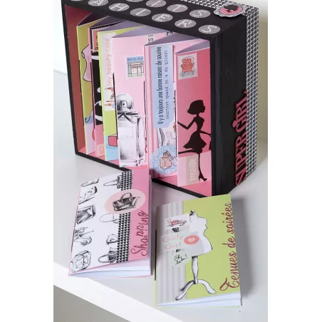 IDEES CREATIVES : Tuto - Fashionista - Le caisson et ses petits cahiers