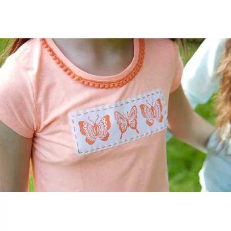 IDEES CREATIVES : Tuto - Customisation d'un vêtement pour enfants - Le t-shirt aux papillons
