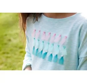 IDEES CREATIVES : Tuto - Customisation d'un vêtement pour enfants - Le sweat avec la tulle
