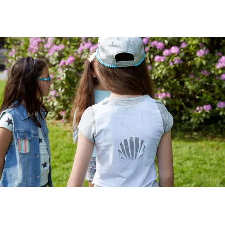 IDEES CREATIVES : Tuto - Customisation d'un vêtement pour enfants - Le tee-shirt avec le coquillage au dos