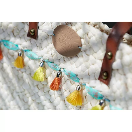 Tuto - Customisation de sacs de vacances - Le sac en osier - Le sac avec les pampilles
