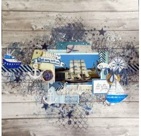 IDEES CREATIVES : Tuto : Confectionner une page de scrapbooking avec la collection Fonds Grunge 1 de MISS CREA, par Isabelle ...