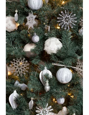 IDEES CREATIVES : Le Noël Perle - La décoration du sapin - Le grand flocon embossé