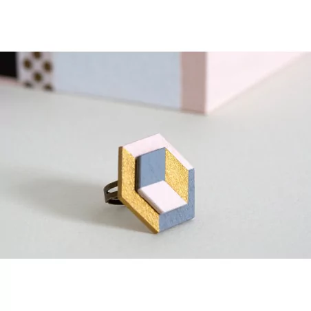 IDEES CREATIVES : Bijoux et boîtes à offrir - L'ensemble géométrique chic - La bague
