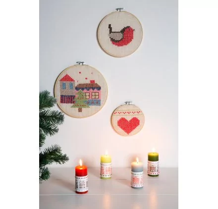 IDEES CREATIVES : Idée créative - Noël Home Sweet Home - Broderies murales - Les 3 broderies