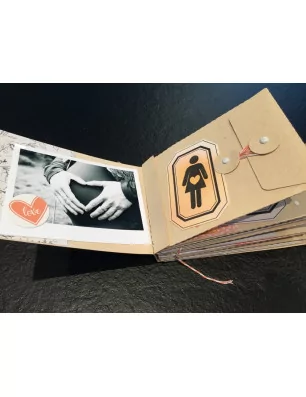 IDEES CREATIVES : Tuto : Réalisez un album livre de naissance de la planche MES P'TITS SOUVENIRS de MISS CREA, par Laetitia B