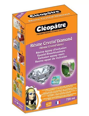 COLLES, VERNIS, RESINES, POUDRES : Résine Crystal' Diamond 'Cléopâtre' 480 ml et 240 ml