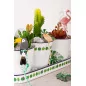 Plateau en zinc avec 3 pots 'Rayher' 30.5x2.5 cm Plateau en zinc avec 3 pots 'Rayher' 30.5x2.5 cm