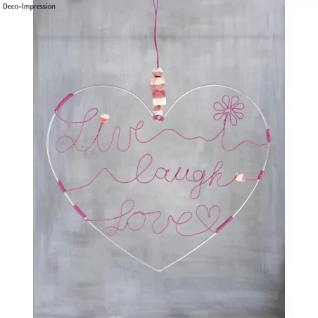 Coeur en fil de fer 'Rayher' 35 cm