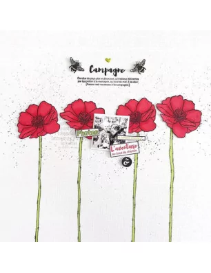 SCRAPBOOKING : Tampon bois 'Florilèges Design - Oh Cherry' Black Esperluette