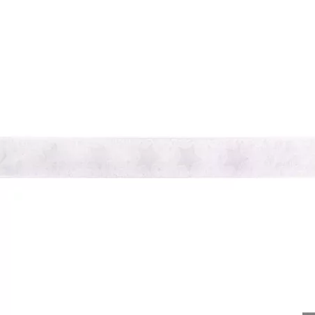 SCRAPBOOKING : Ruban 'Rayher' Mica Stars Blanc 25 mm x 1 m