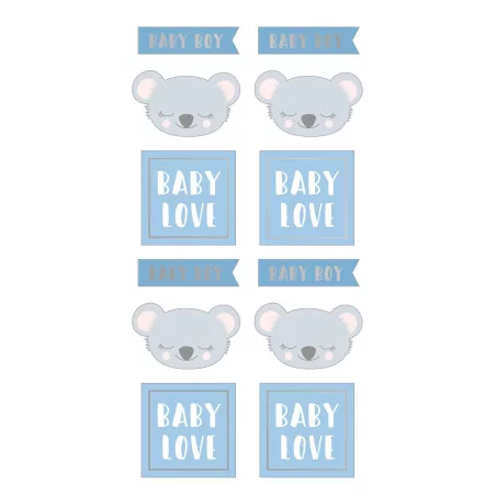 SCRAPBOOKING : Autocollants puffy 'Artemio' Koala Baby Boy
