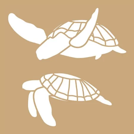 Lot de 2 Pochoirs 'Artemio' Tortues 20x20 cm