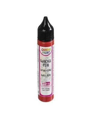 PEINTURES POUR BOUGIES : Stylo cire 'Efco - Candle Paint' Rouge 28 ml