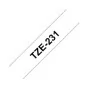 Ruban Cassette 12 mm P-Touch H200 'Brother' Laminé Noir/Blanc