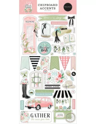 SCRAPBOOKING : Chipboards 'Carta Bella - Flower Garden' Accents