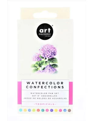 PEINTURES AQUARELLES : Palette de 12 aquarelles 'Prima - Watercolor Confections' Tropicals