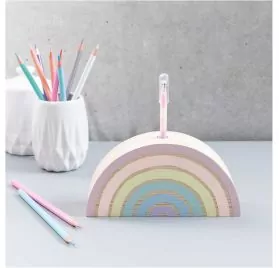 Vase Arc-en-ciel en bois 'Rico Design' Petit modèle