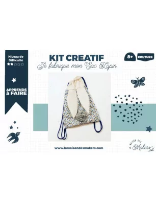 FETE DES MERES : Kit créatif 'La Maison des Makers' Je fabrique mon Sac Lapin