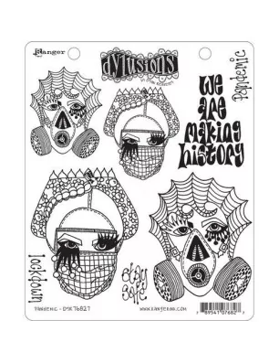 SCRAPBOOKING : Tampons caoutchouc gomme montés sur mousse 'Ranger- Dylusions' Pandemic