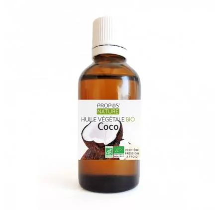 HUILES VEGETALES : Flacon de 50 ml d'huile végétale bio 'Propos' Nature' Coco HUILES VEGETALES : Flacon de 50 ml d'huile végétale bio 'Propos' Nature' Coco