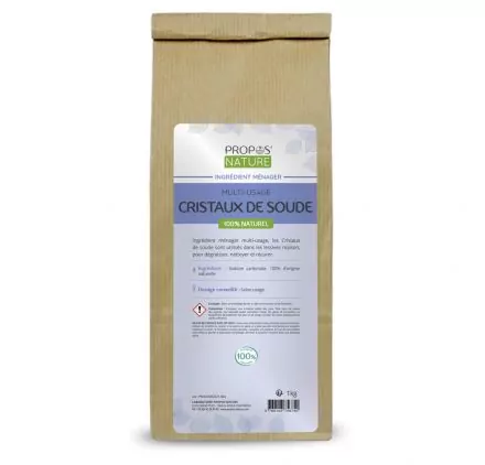 INGREDIENTS MENAGERS : Sachet de 1kg de cristaux de soude 'Propos' Nature'