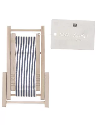 DECORATIONS DE TABLES : Chaise longue déco 'Rico Design - Ohhh Lovely!' Bleu/Blanc 7 cm x 10 cm
