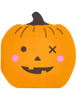 HALLOWEEN : 20 Serviettes 33x33 'Rico Design - Let's Party' Citrouille