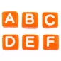 Sachet de 400 Perles lettres acryliques 'La Fourmi Créative' Orange/Blanc 6 mm Sachet de 400 Perles lettres acryliques 'La Fourmi Créative' Orange/Blanc 6 mm