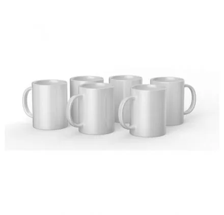 OUTILLAGE & MACHINES : Lot de 6 Mugs en céramique 'Cricut' Blanc 425 ml OUTILLAGE & MACHINES : Lot de 6 Mugs en céramique 'Cricut' Blanc 425 ml