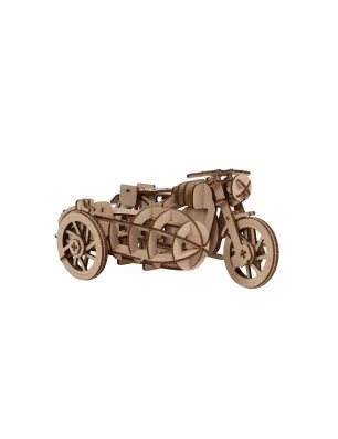 MAQUETTES POUR ENFANTS : Maquette 3D en bois 'Kelpi' Side-car 25 cm x 18 cm